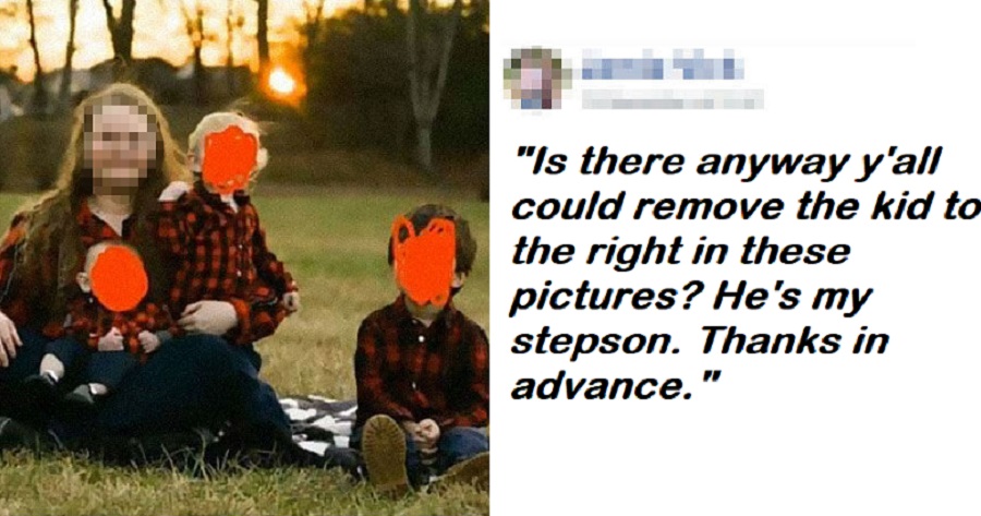 Mom Asked For Her Stepson To Be Photoshoped Out Of Family Photo