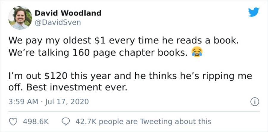 Dad Pays Son $1 For Every Book He Reads, But Not Everyone Agrees With His Parenting Tactics
